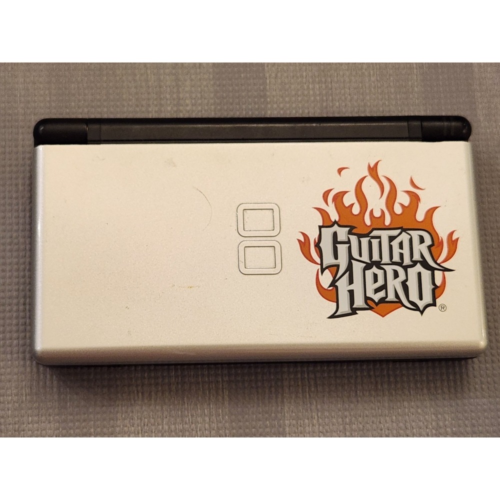 Nintendo DS Lite - Guitar Hero Metallic Silver Special Edition WORKS